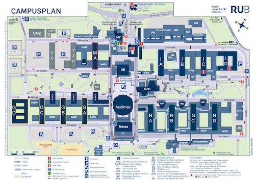 campusplan sperrungen kl